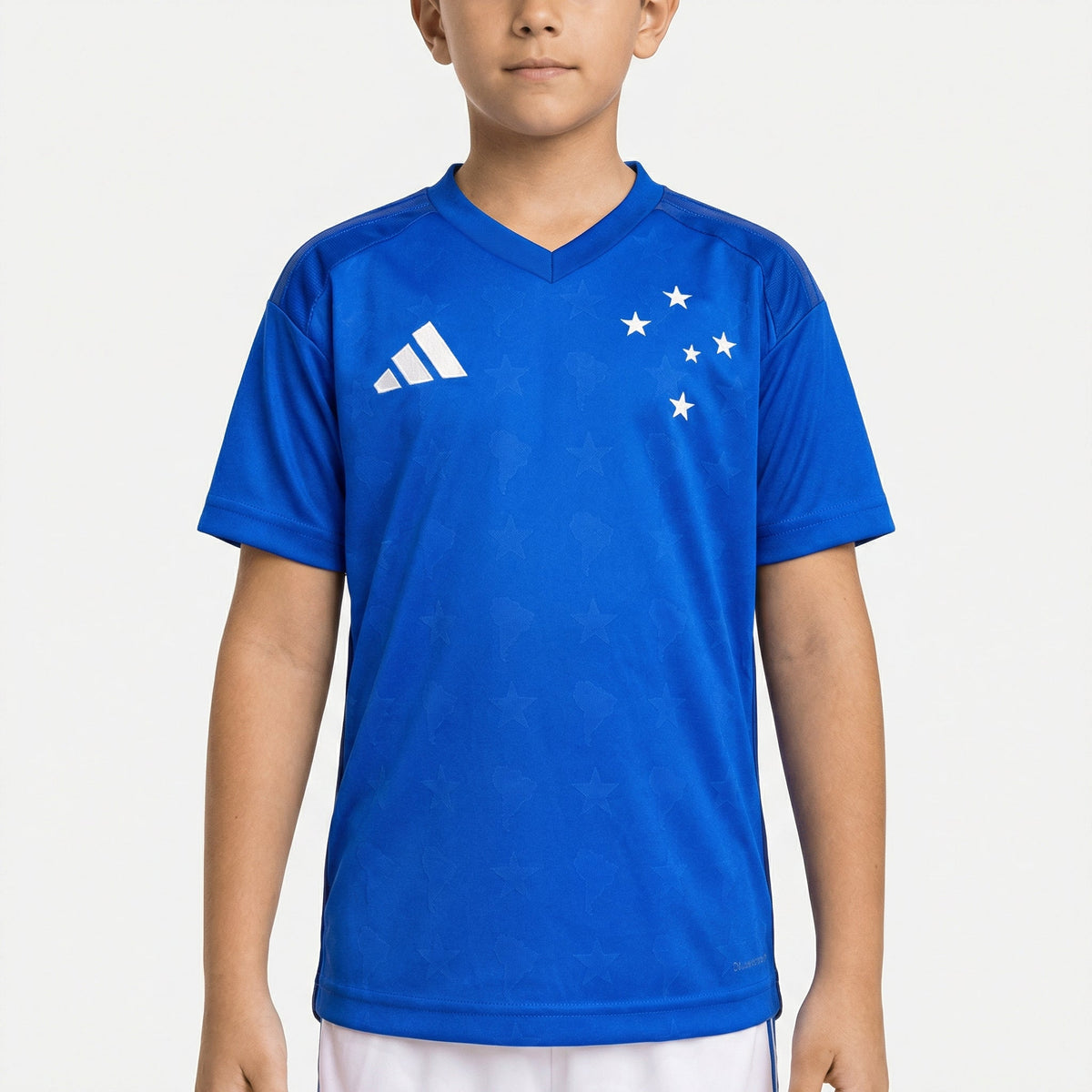 Kit Infantil Cruzeiro I 2026/27 Azul Camisa e Shorts - detalhes de acabamento 3