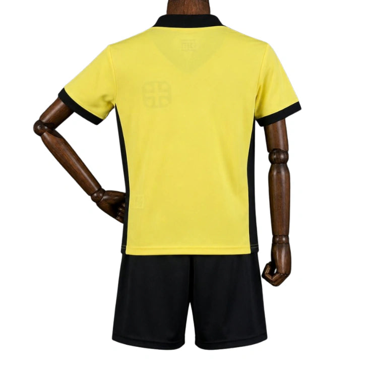 Kit Infantil Vasco III 2026/27 Amarelo Camisa e Shorts - vista de costas
