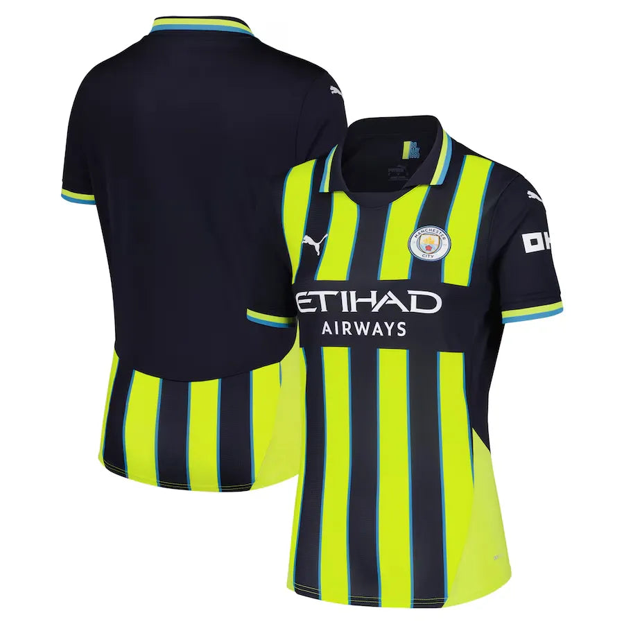 Camisa Manchester City II 2024/25 Azul e Amarela Feminina - Torcedor