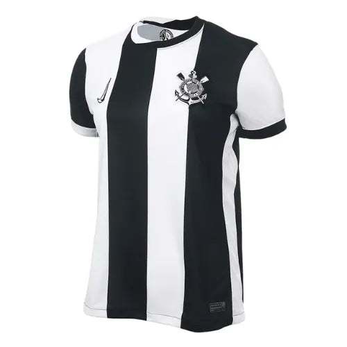 Camisa Corinthians III 2024/25 Preta e Branca Feminina - Torcedor