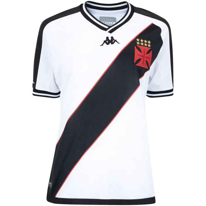 Camisa Vasco II 2024/25 Branca e Preta Feminina - Torcedor