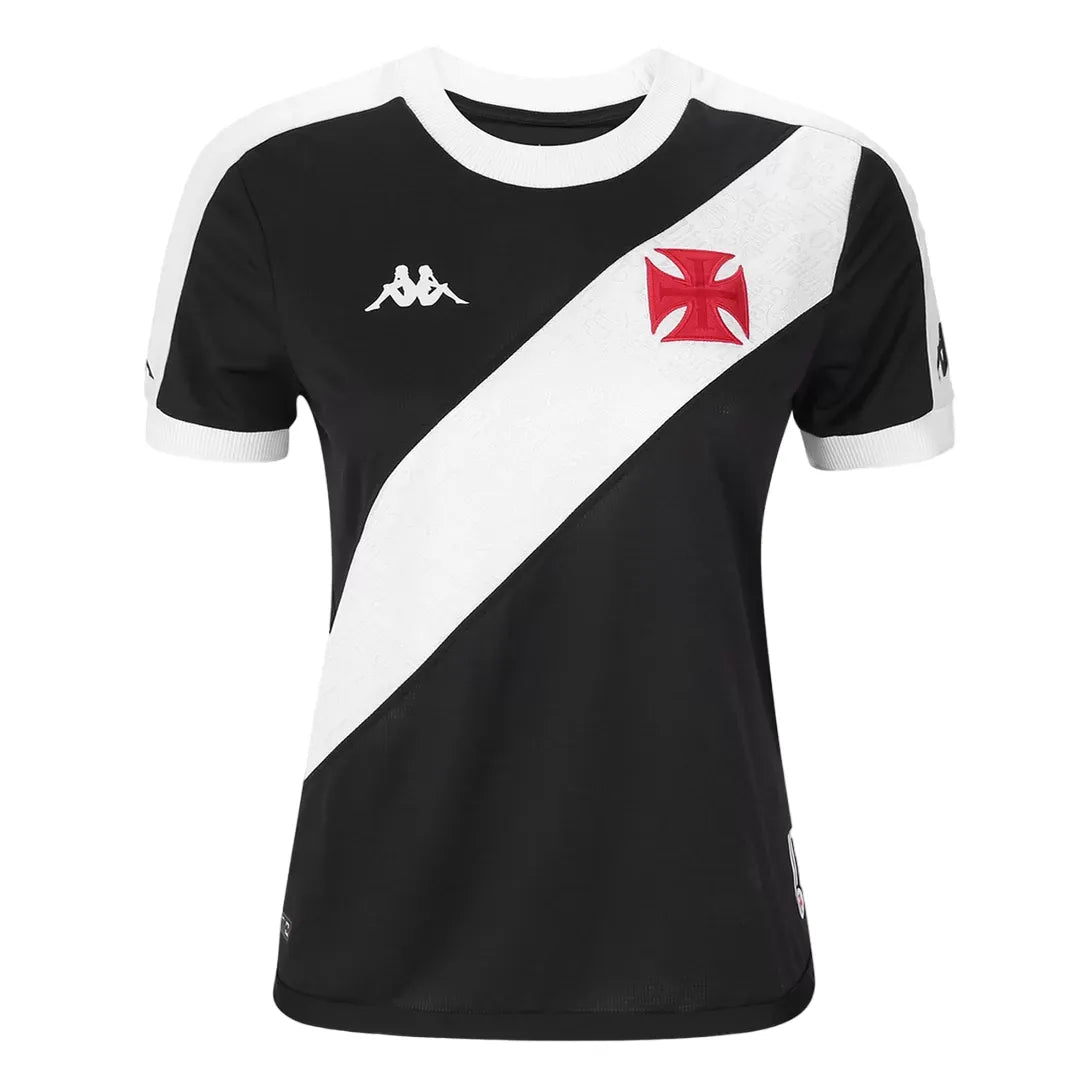 Camisa Vasco I 2024/25 Preta e Branca Feminina - Torcedor