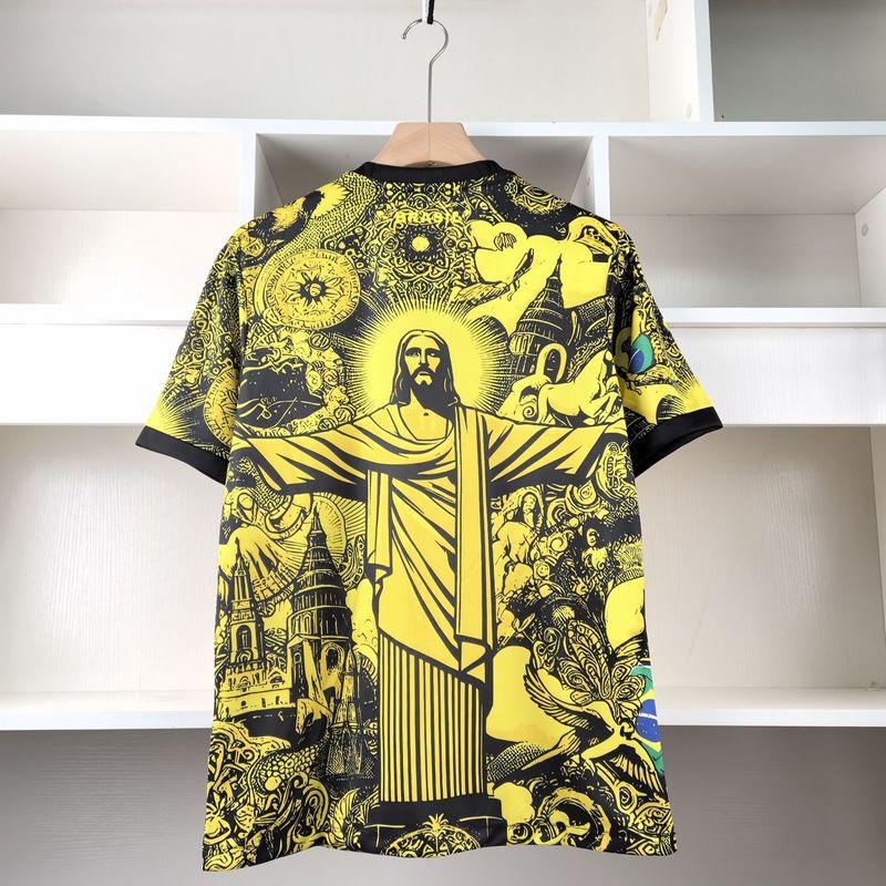 Camisa Brazil 2024 Christ the Redeemer - Amarelo(2D18)