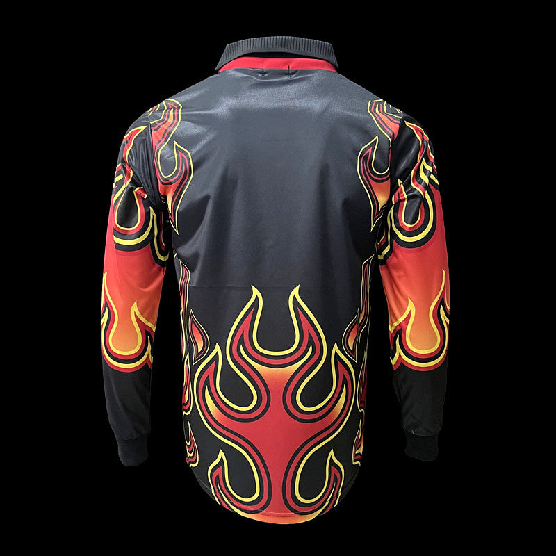 Camisa Retrô Japão flame Goleiro 1998 Manga Longa
