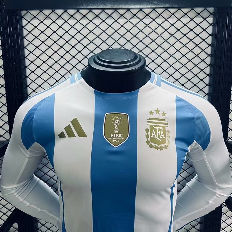 Camisa Argentina Versi I 2024/25 Manga Longa - Jogador
