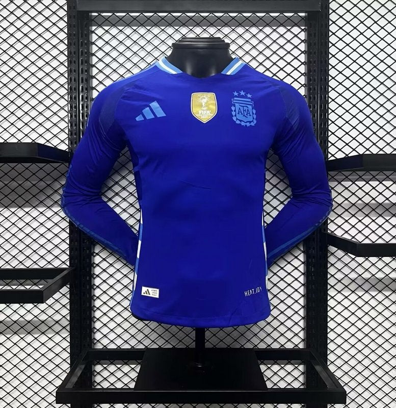 Player Argentina 2024∕25 Away Long Sleeves Jersey – Player Versi(EC84)