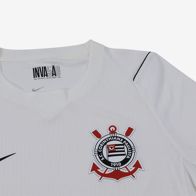 Camisa Corinthians I 2026/27 Branca Jogador - detalhes de acabamento 3