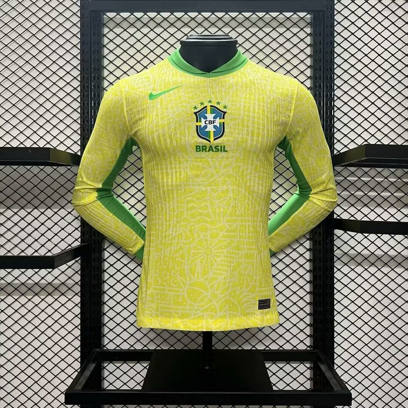 Camisa Brasil Versi I 2024/25 Manga Longa - Jogador