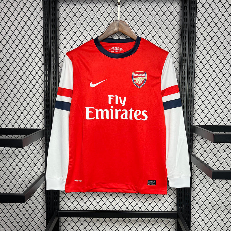 Retro Arsenal 2012∕13 Home Long Sleeves Retro Jersey(A0E8)