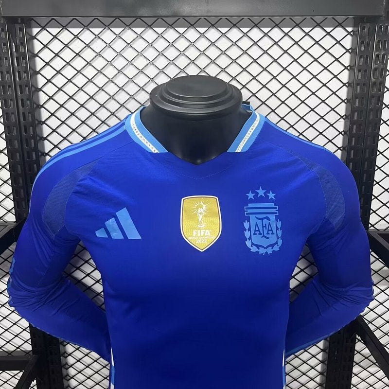 Player Argentina 2024∕25 Away Long Sleeves Jersey – Player Versi(EC84)