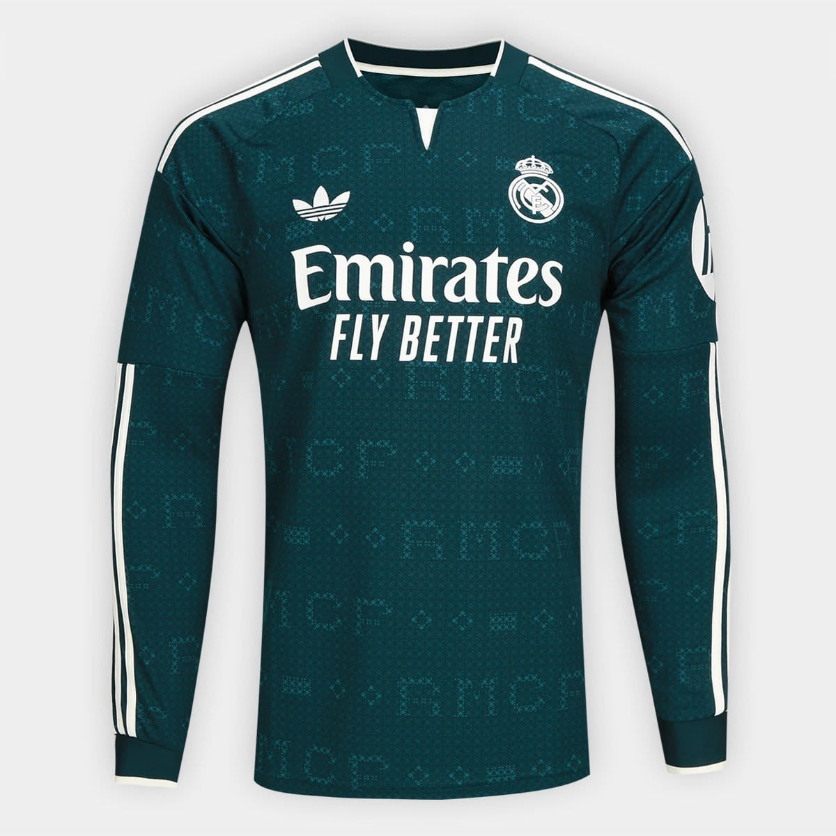 Camisa Real Madrid Manga Longa Away 26/27 s/n Torcedor Adidas Masculina - Verde