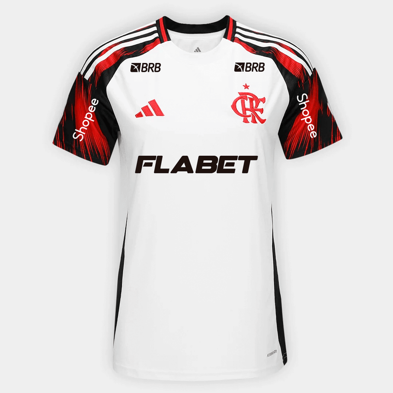 Camisa Feminina Adidas Flamengo 2025/26 II com Patrocínios