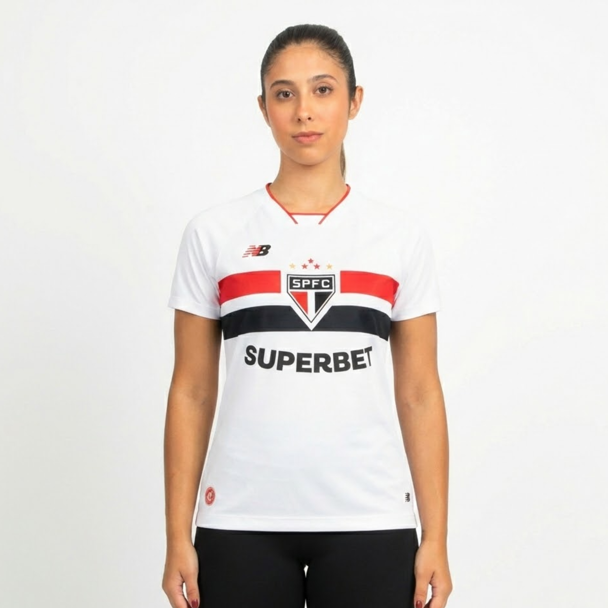 Camisa São Paulo I 2026/27 Branca Feminina Torcedor - detalhes de acabamento 1