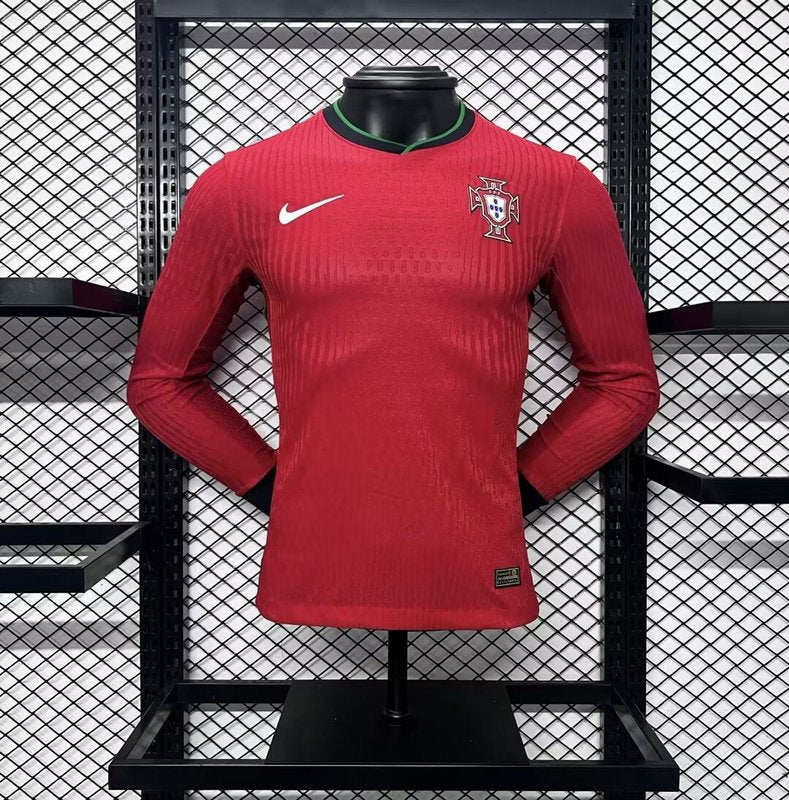 Portugal 2024∕25 Euro Home Long Sleeves Jersey – Player Version(A99C)