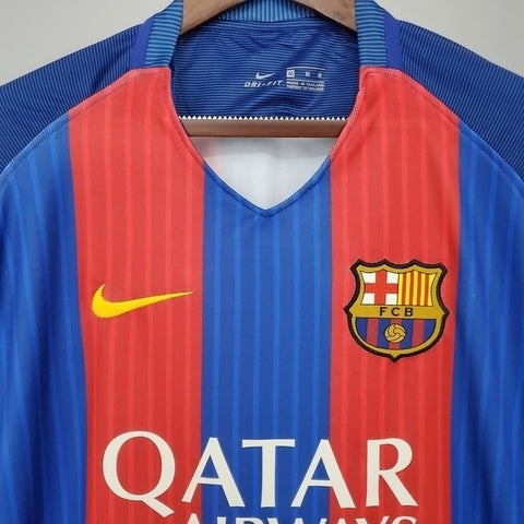 Camisa Barcelona Retrô 2016/2017 Azul e Vermelha  Nike