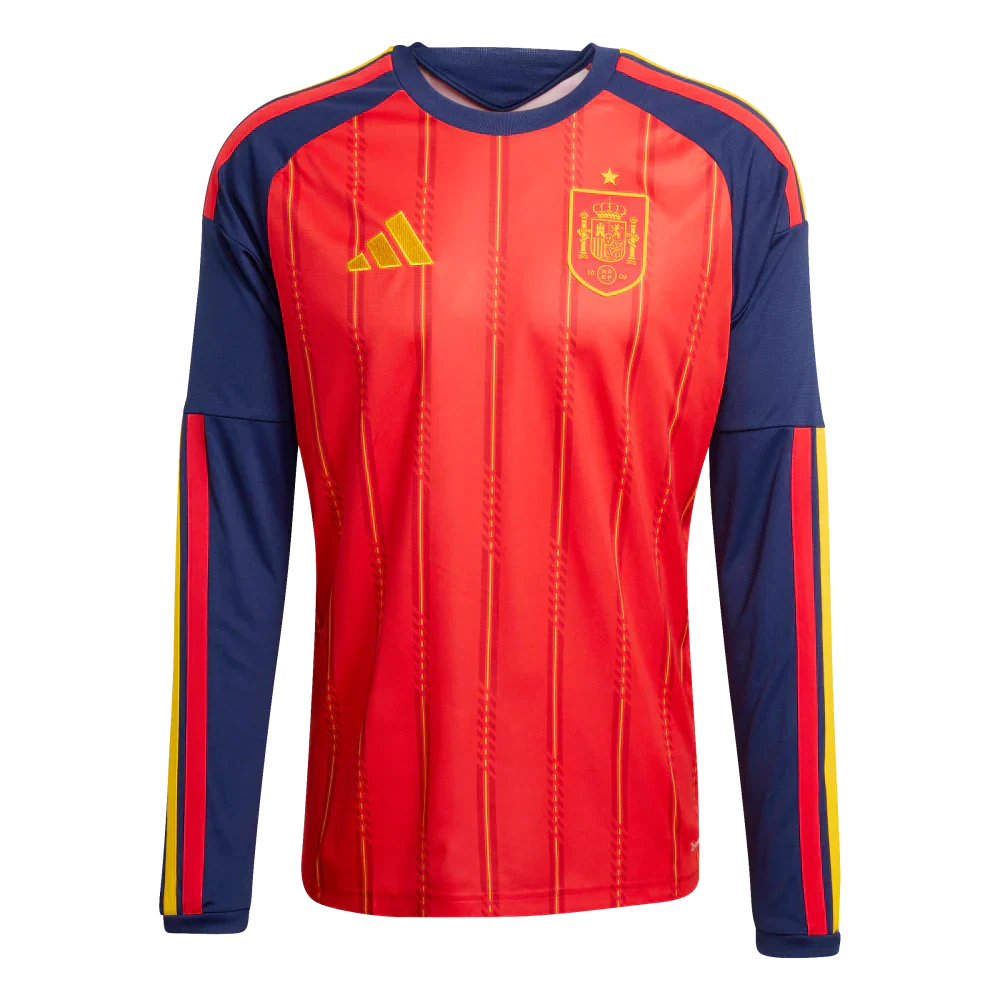Camisa Espanha 2026 Home Longsleeve WorldCup
