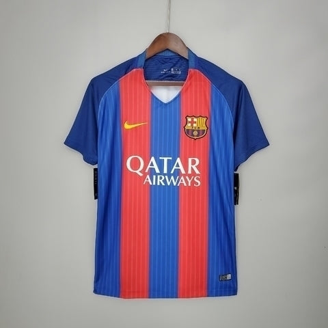 Camisa Barcelona Retrô 2016/2017 Azul e Vermelha  Nike