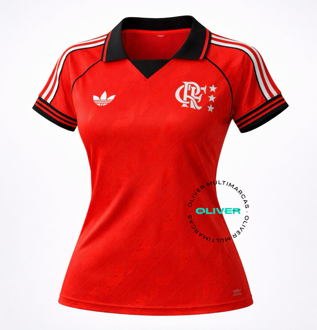 Camisa Flamengo Lifestyle 24/25 - Vermelho - (Feminina)