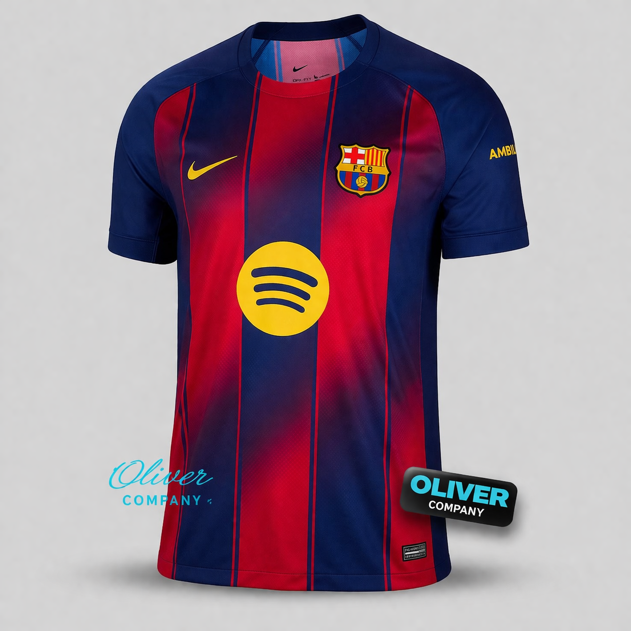Camisa Barcelona Home 25/26 - Azul e Vermelha