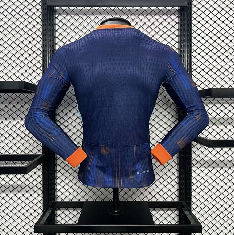 Camisa Holanda Eurocopa II 2024/25 Manga Longa - Jogador