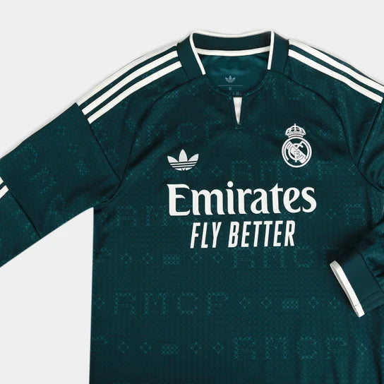 Camisa Real Madrid Manga Longa Away 26/27 s/n Torcedor Adidas Masculina - Verde