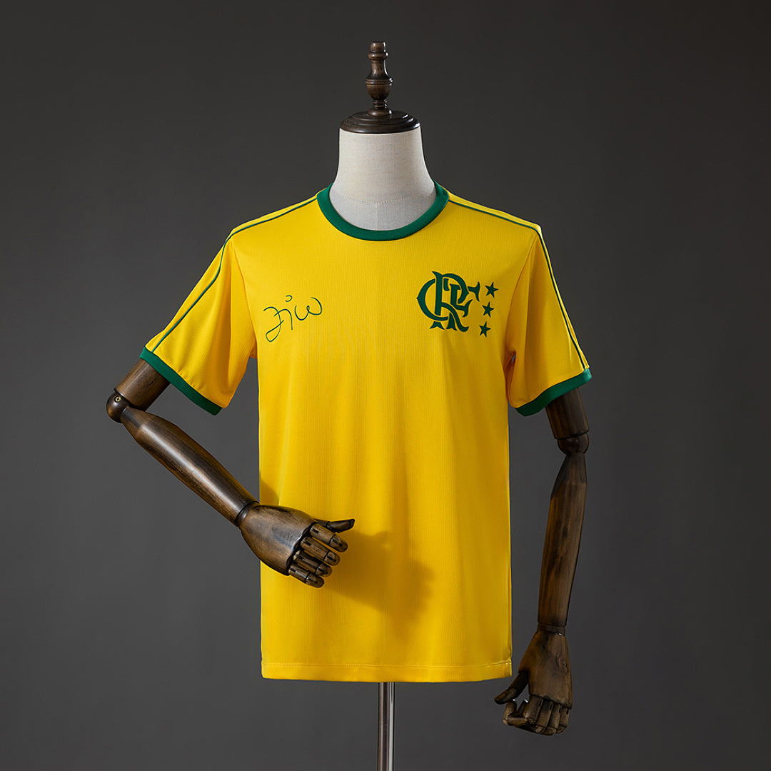 Flamengo 26∕27 Zico Signature World Cup Version Yellow Jersey S-4XL(DB94)