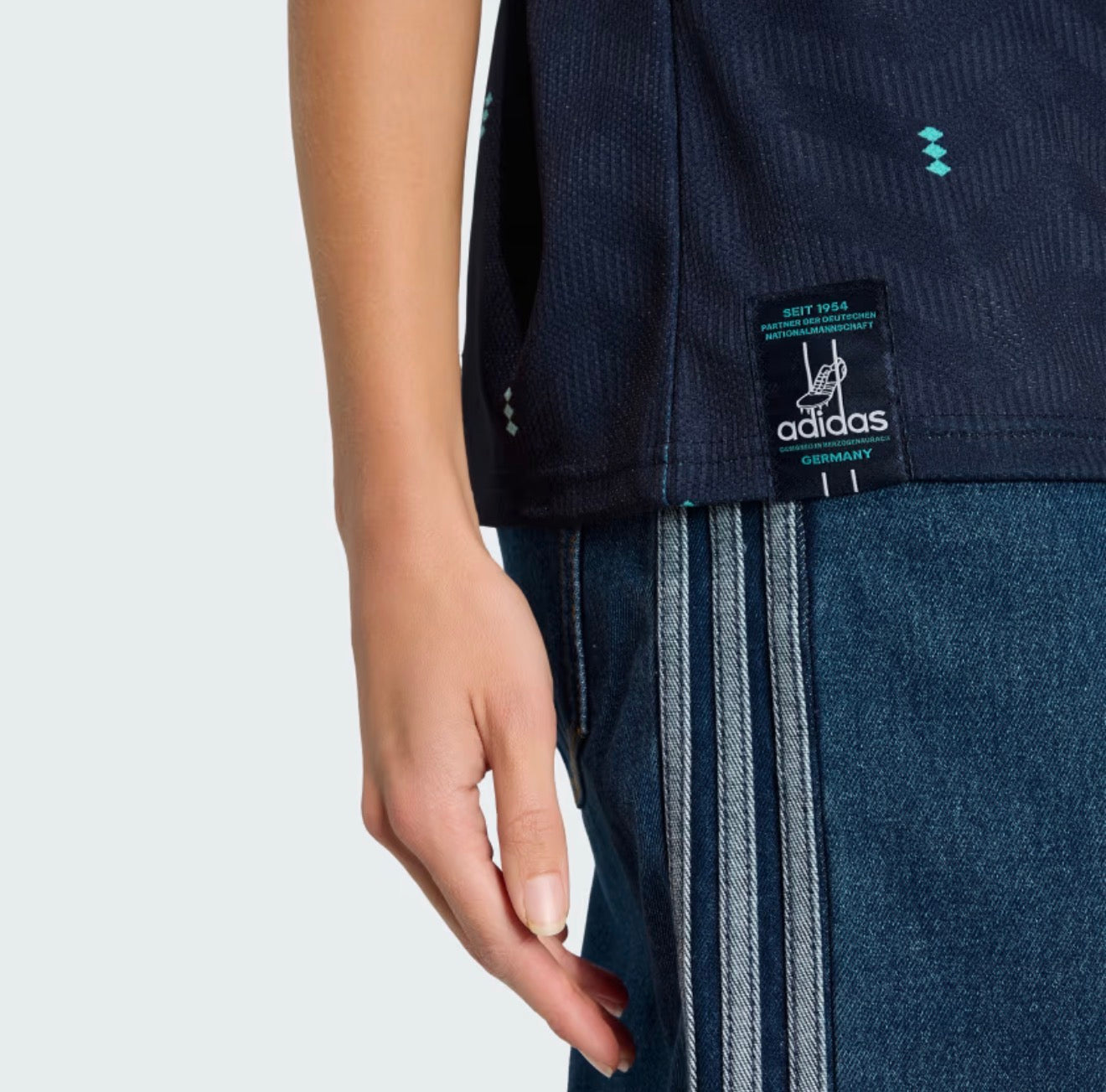 Camisa Seleção Alemanha Away 2026 s/nº Tocedor Adidas Originals Feminina - Azul