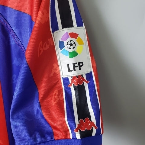 Camisa Barcelona Retrô 1996/1997 Azul e Grená  Kappa