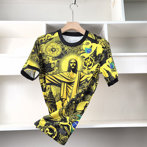 Camisa Brazil 2024 Christ the Redeemer - Amarelo(2D18)