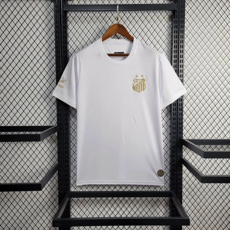 Camisa Comemorativa Santos 25/26 Pelé 1.000 Gols  Branco