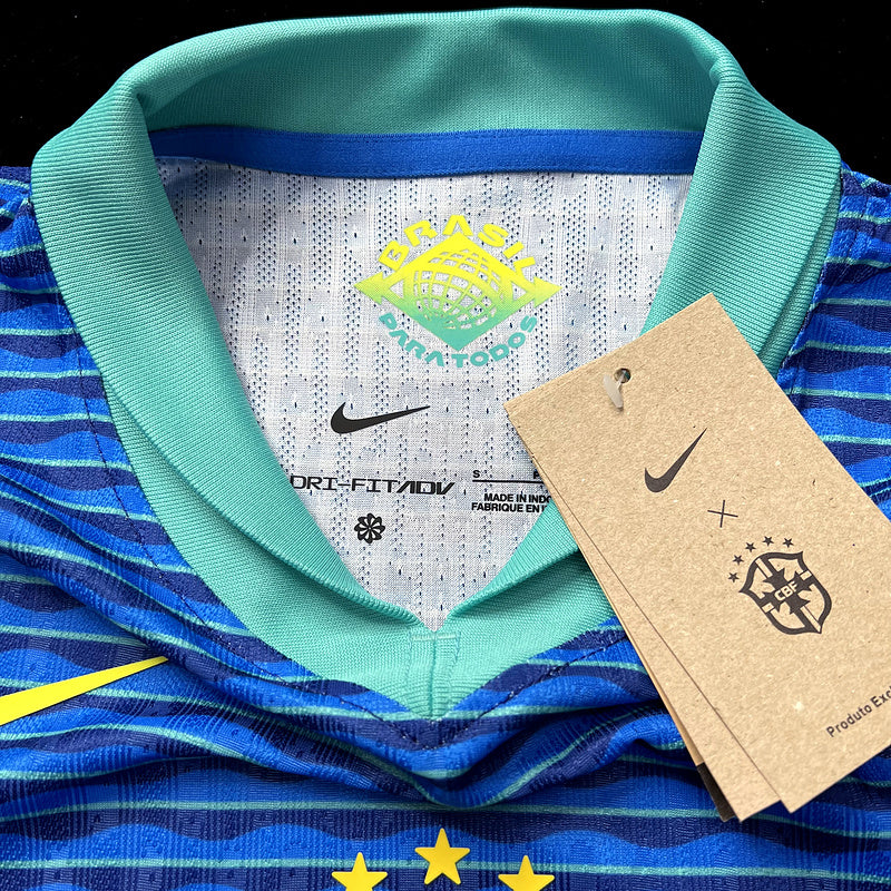 Player Brazil 2024∕25 Away Jersey – Player Version S-XXXXL(ED39)