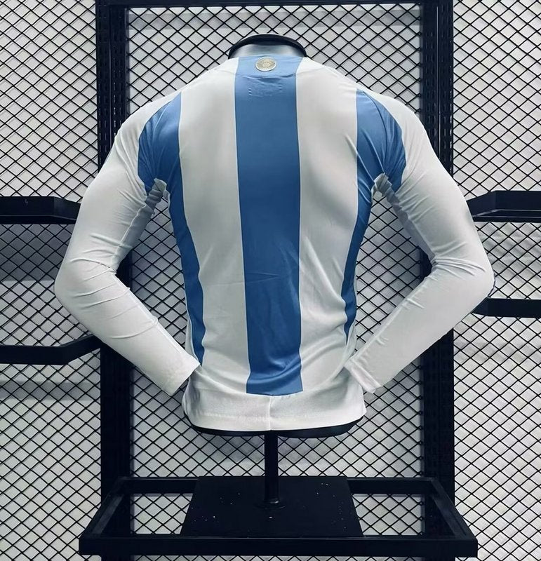 Player Argentina 2024∕25 Home Long Sleeves Jersey – Player Versi(CB6D)