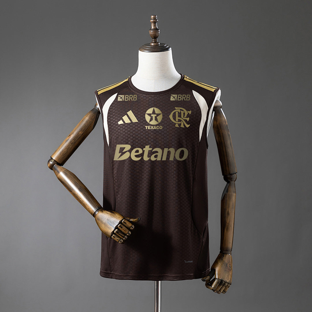 Flamengo 26∕27 All Sponsored Training - Brown Vest Jersey S-4XL(4FC8)