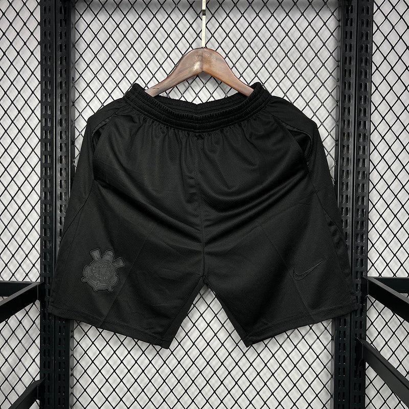 Shorts Corinthians 2024∕25 Black Shorts-With zip(2C66)