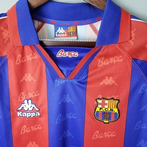 Camisa Barcelona Retrô 1996/1997 Azul e Grená  Kappa