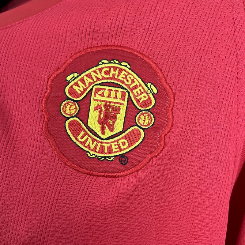 Camisa do Manchester United Manga Longa Retrô 2007/08 Home UCL