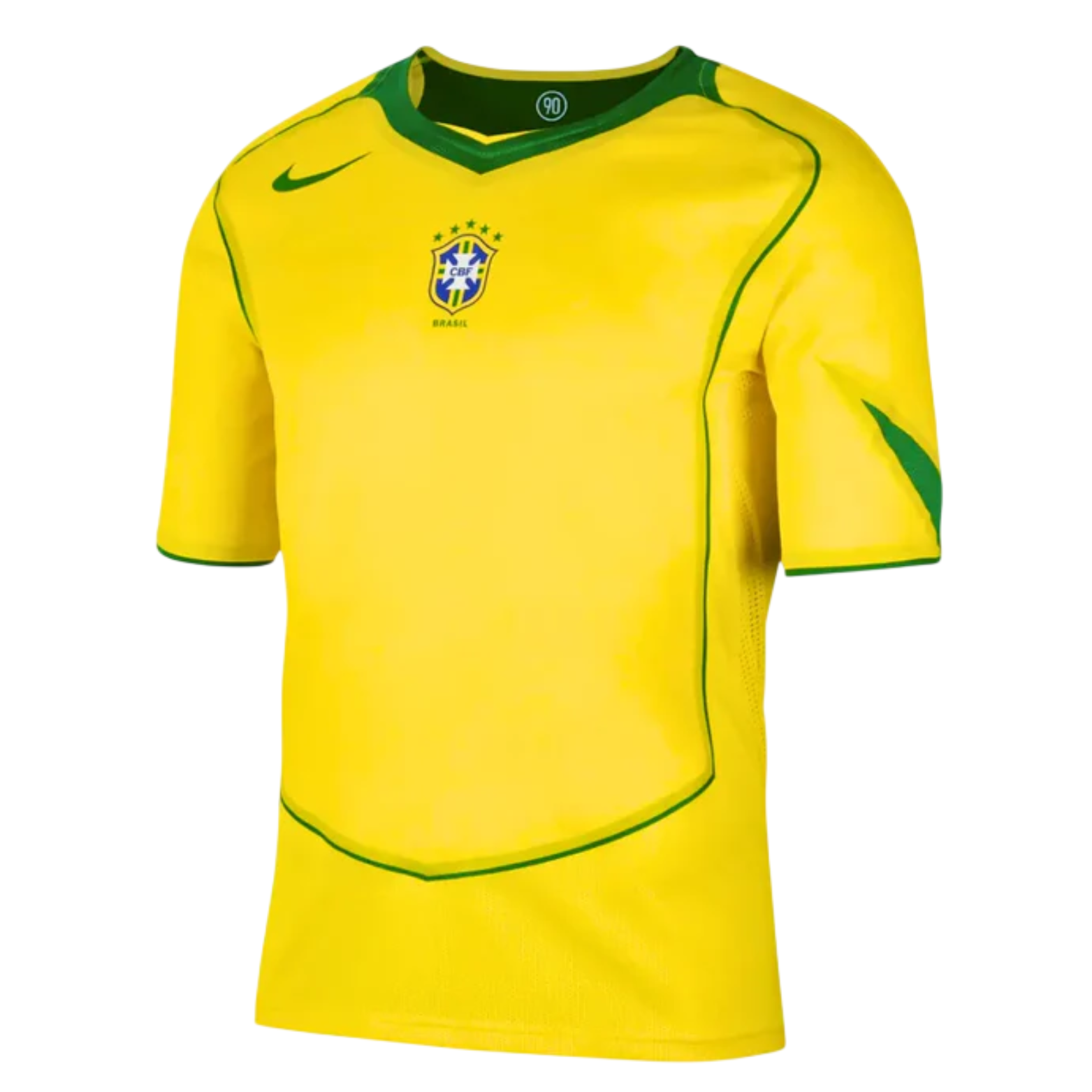 Camisa Brasil Home 2004 Retrô - Amarela