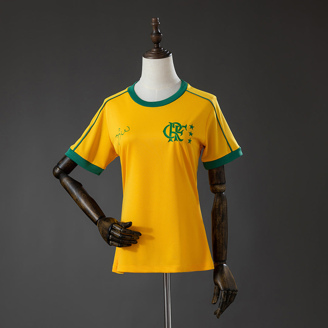 Flamengo 26∕27 Zico Signature World Cup Version Yellow Womens Jersey S-XXL(A571)