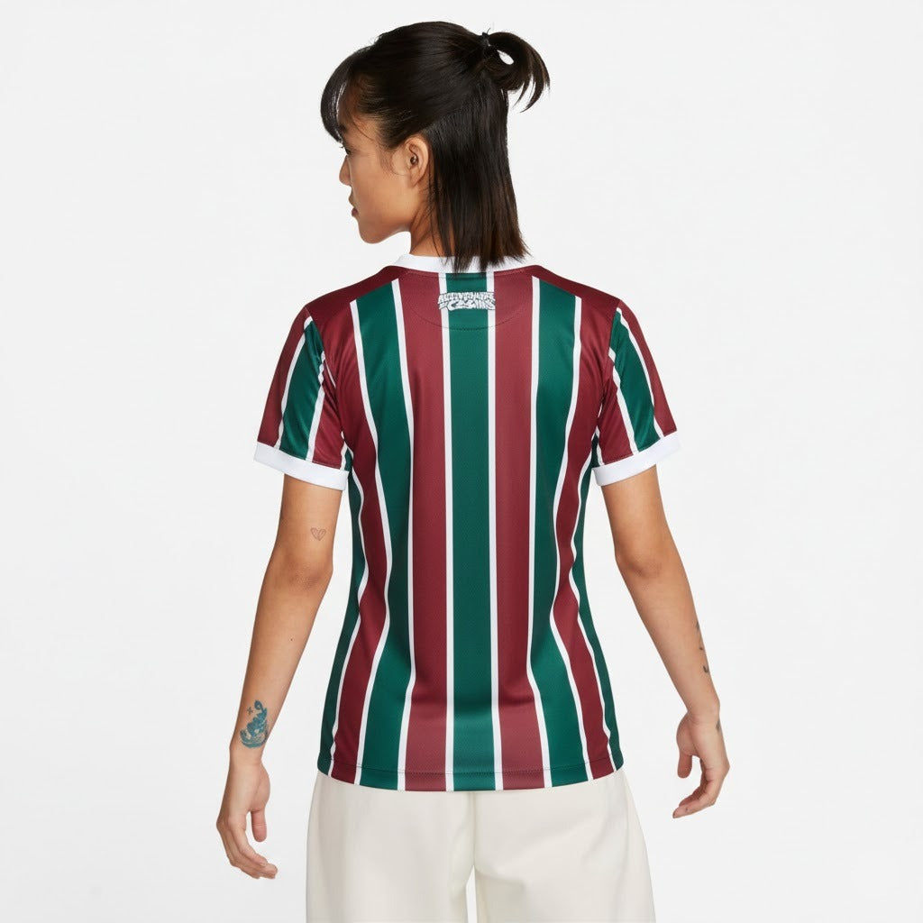 Camisa Fluminense I 2026/27 Tricolor Feminina Torcedor - detalhes de acabamento 2