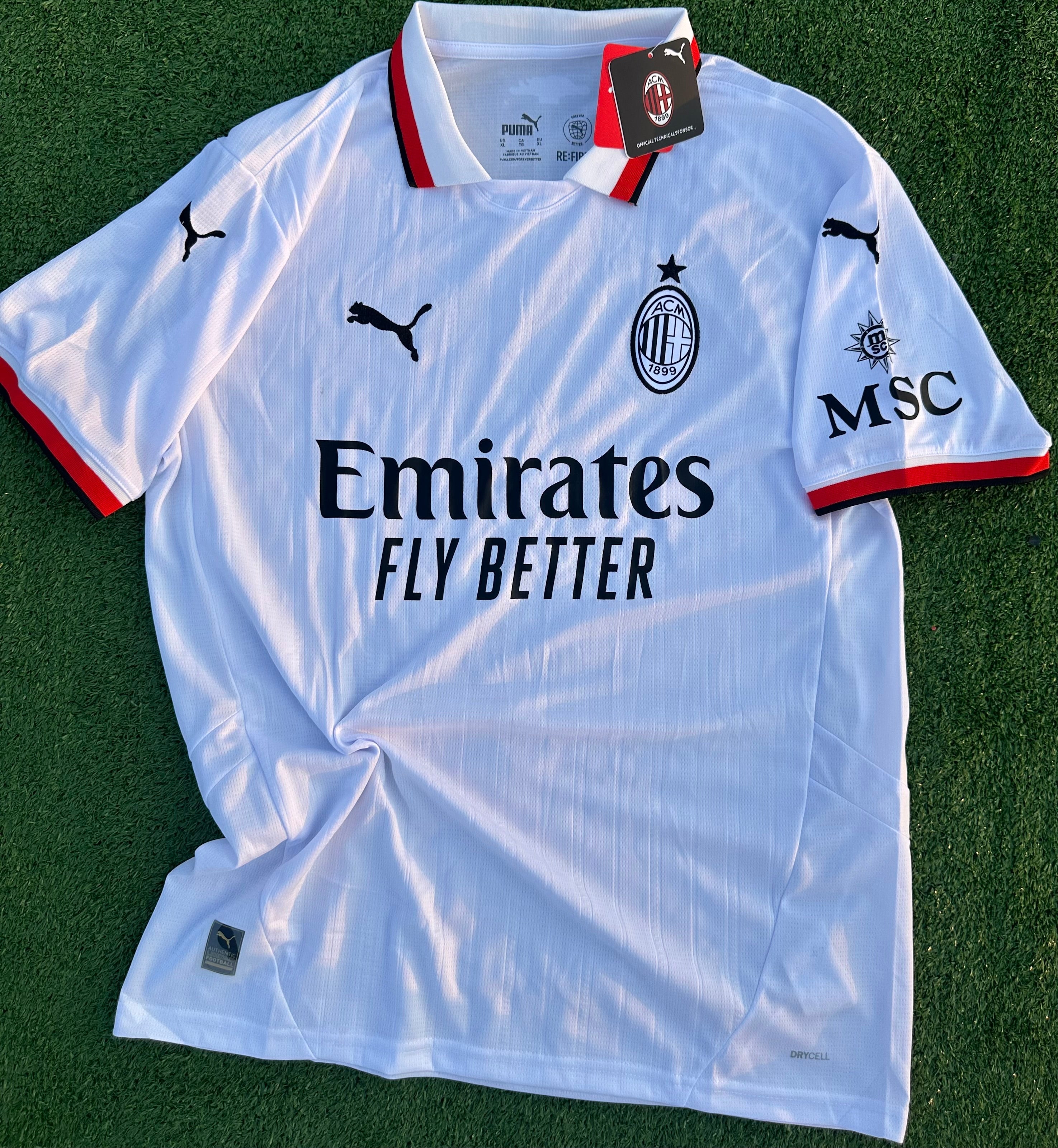 Camisa AC Milan 2024/25 I Torcedor Masculina Vermelha e Preta