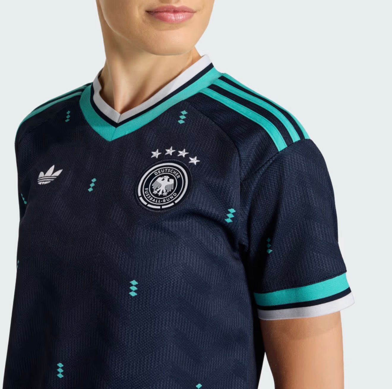 Camisa Seleção Alemanha Away 2026 s/nº Tocedor Adidas Originals Feminina - Azul