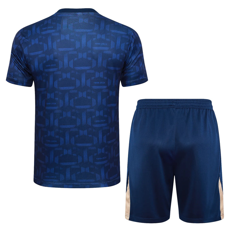 Conjunto Barcelona Treino 24/25 - Azul Escuro