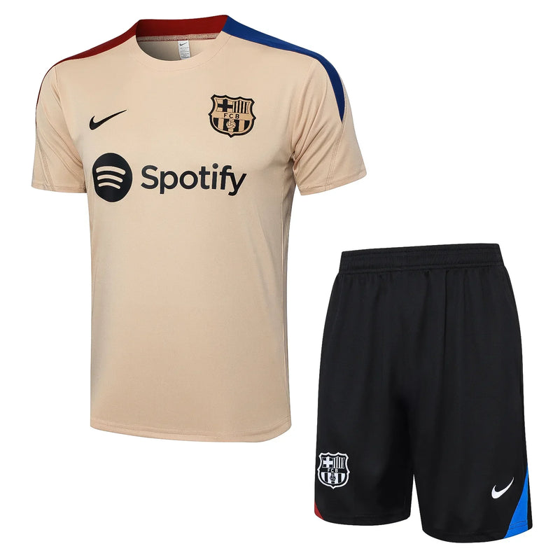 Conjunto Barcelona Treino 24/25 - Bege