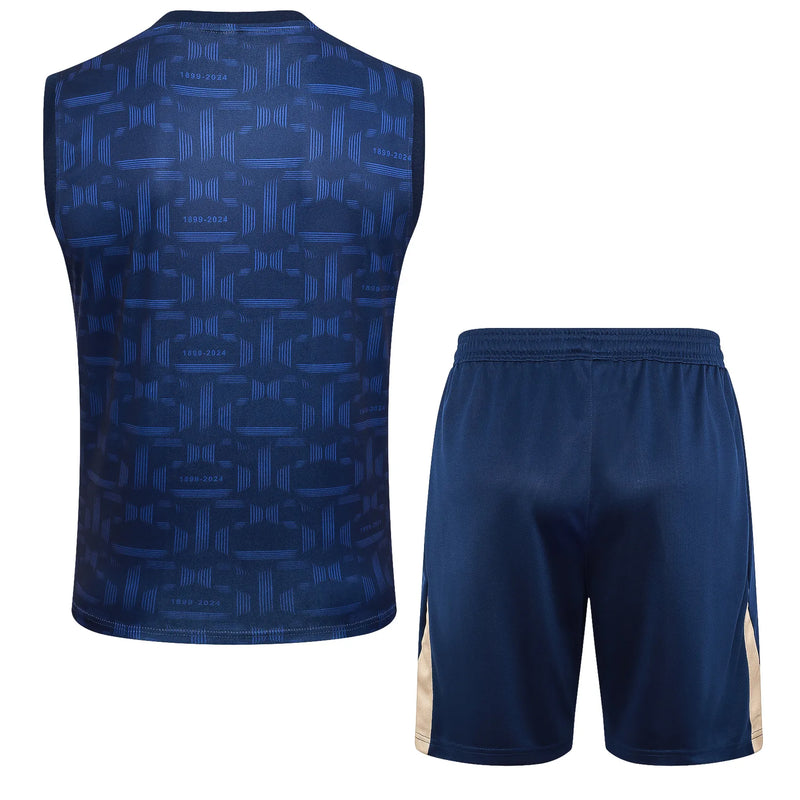 Conjunto Barcelona Treino Regata 24/25 - Azul Escuro
