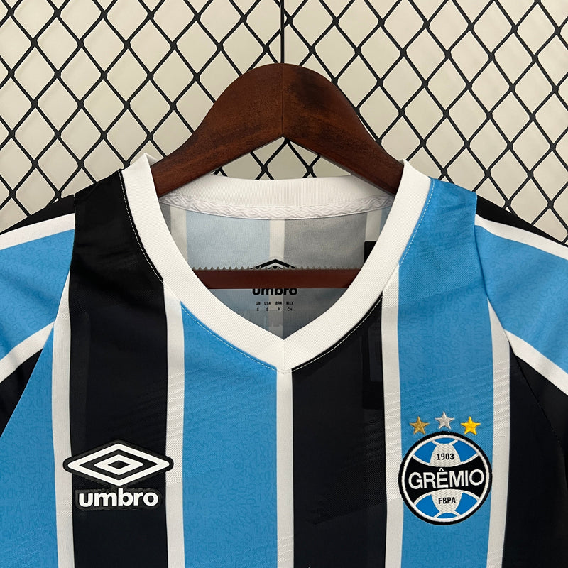 Camisa Feminina Gremio Home l 24/25 - Azul e Preto