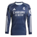 Camisa Real Madrid Away 25/26 Manga Longa - Azul Marinho