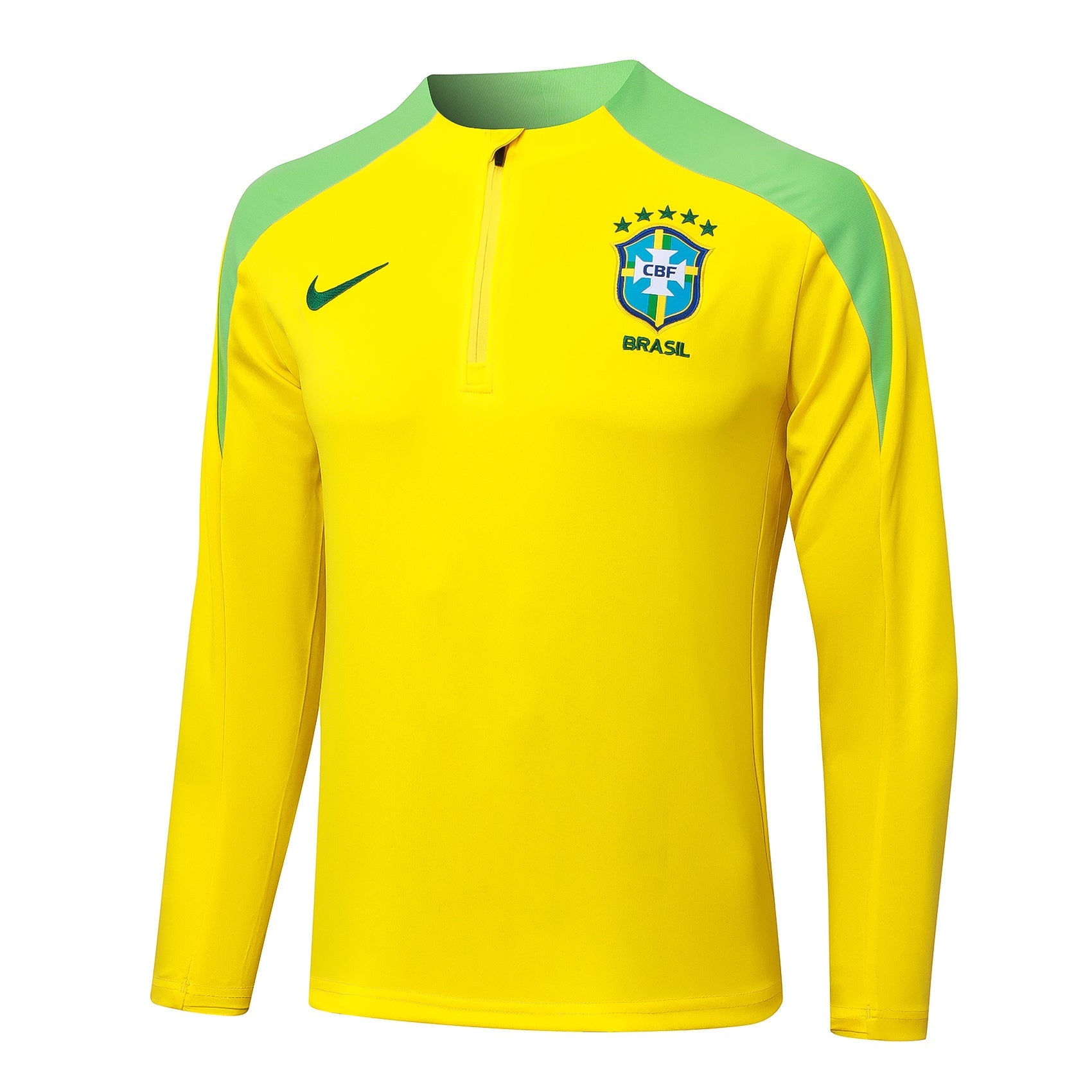 Conjunto Agasalho Treino Brasil 24/25 - Amarelo e Verde