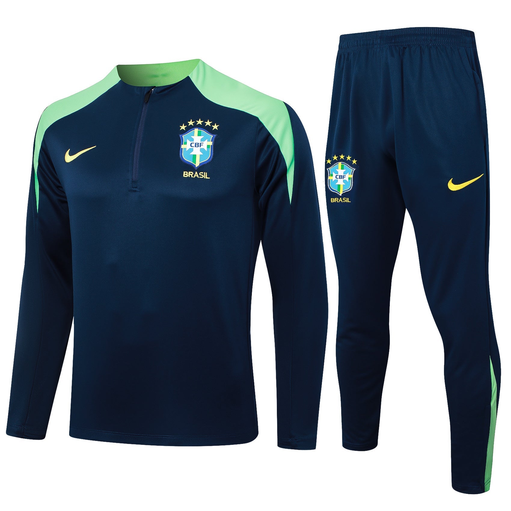 Conjunto agasalho treino Brasil 24/25 azul e verde