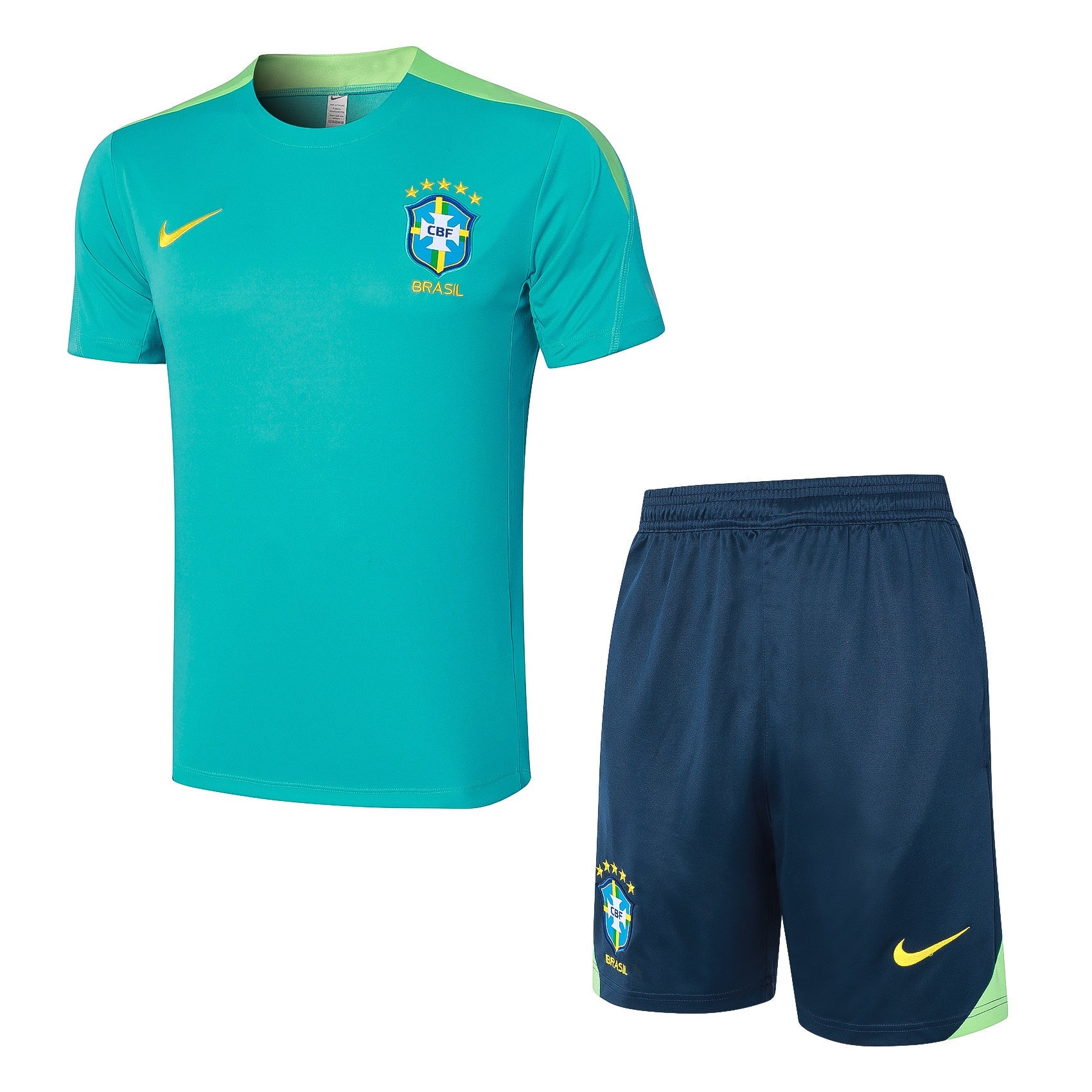 Conjunto Brasil treino 24/25 azul ciano