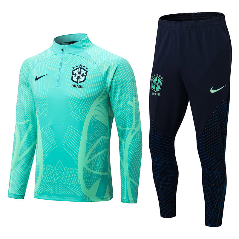 Conjunto agasalho treino Brasil 24/25 verde água